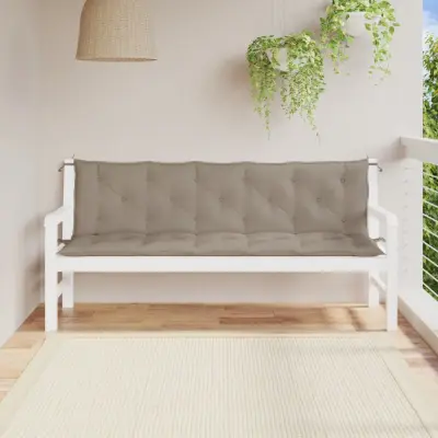 The Living Store Blazina za vrtno klop 2 kosa taupe 180x50x7cm oxford tkanina - Blazina Za Vrtno Klop