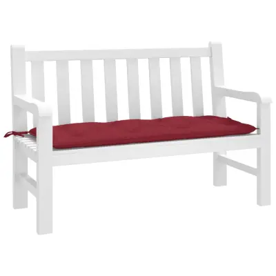 The Living Store Blazina za vrtno klop vinsko rdeča 120x50x7 cm oxford tkanina - Blazina Za Vrtno Klop