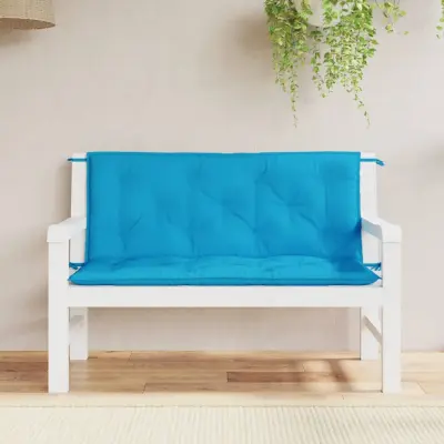 The Living Store Blazina za vrtno klop 2 kosa svetlo modra oxford tkanina - Blazina Za Vrtno Klop