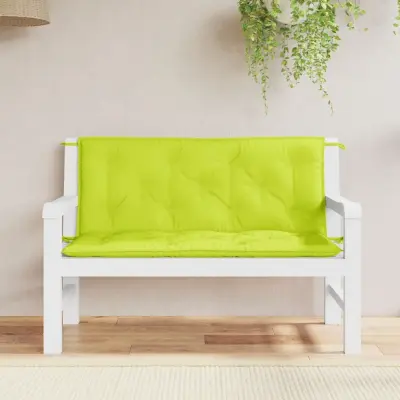 The Living Store Blazina za vrtno klop 2 kosa svetlo zelena oxford tkanina - Blazina Za Vrtno Klop