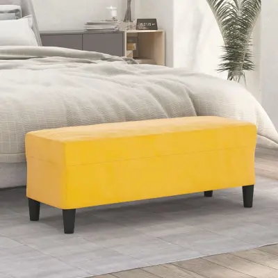 The Living Store Klop rumena 100x35x41 cm žamet - Klop