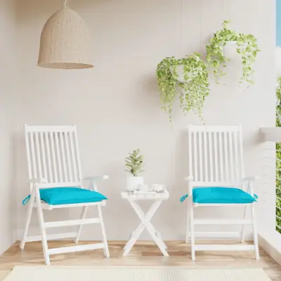 The Living Store Blazine za stole 2 kosa turkizne 40x40x7 cm blago - Blazina Za Stol