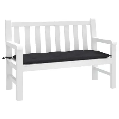 The Living Store Blazina za vrtno klop črna 120x50x7 cm oxford tkanina - Blazina Za Vrtno Klop