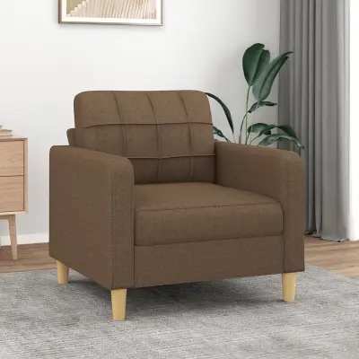 The Living Store Fotelj rjav 60 cm blago - Fotelj