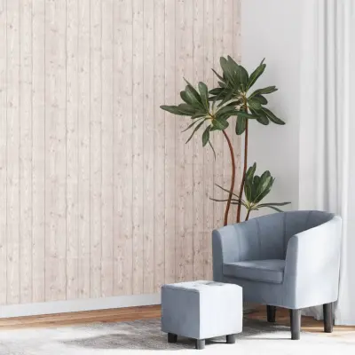The Living Store Tapeta 3D lesena tekstura siva - Tapeta