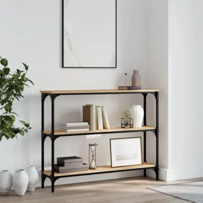The Living Store Konzolna mizica sonoma hrast 100x22,5x75 cm inženirski les - Konzolna Mizica