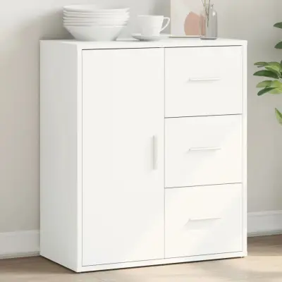 The Living Store Komoda bela 60x31x70 cm inženirski les - Komoda