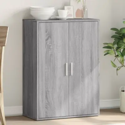 The Living Store Komoda siva sonoma 60x31x84 cm inženirski les - Komoda