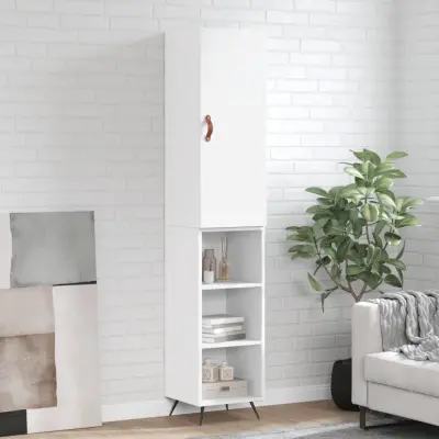 The Living Store Visoka omara bela 34,5x34x180 cm inženirski les - Visoka Omara