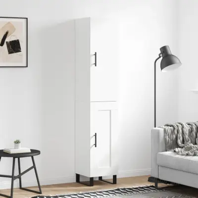 The Living Store Visoka omara bela 34,5x34x180 cm inženirski les - Visoka Omara