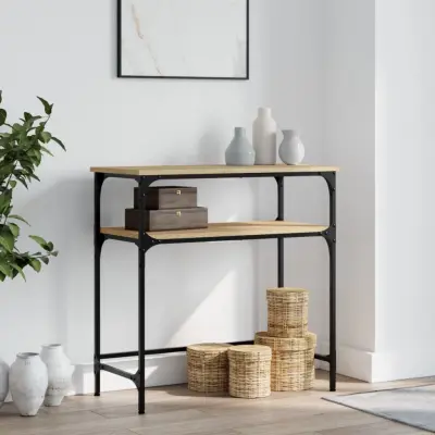 The Living Store Konzolna mizica sonoma hrast 75x35,5x75 cm inženirski les - Konzolna Mizica
