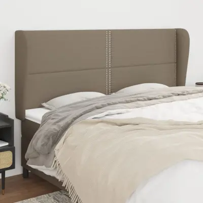 The Living Store Vzglavje z ušesi taupe 163x23x118/128 cm blago - Vzglavje
