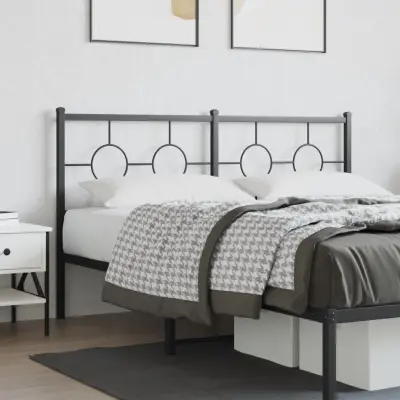 The Living Store Kovinsko posteljno vzglavje črno 160 cm - Vzglavje