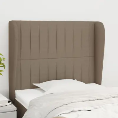 The Living Store Vzglavje z ušesi taupe 103x23x118/128 cm blago - Vzglavje