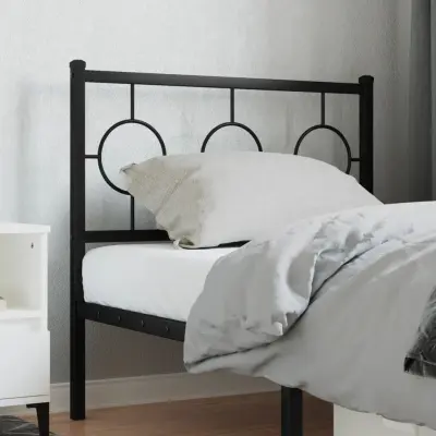 The Living Store Kovinsko posteljno vzglavje črno 90 cm - Vzglavje