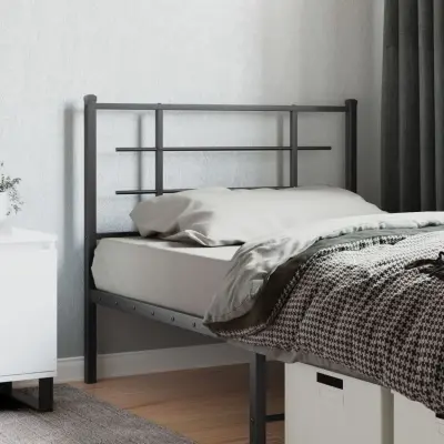The Living Store Kovinsko posteljno vzglavje črno 107 cm - Vzglavje