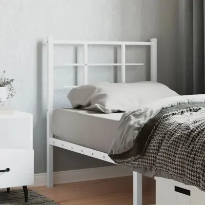 The Living Store Kovinsko vzglavje belo 75 cm - Vzglavje