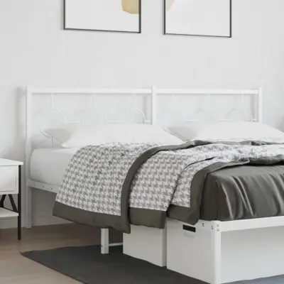 The Living Store Kovinsko vzglavje belo 180 cm - Vzglavje
