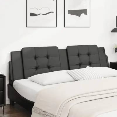 The Living Store Vzglavna stranica črna 180 cm umetno usnje - Vzglavna Stranica
