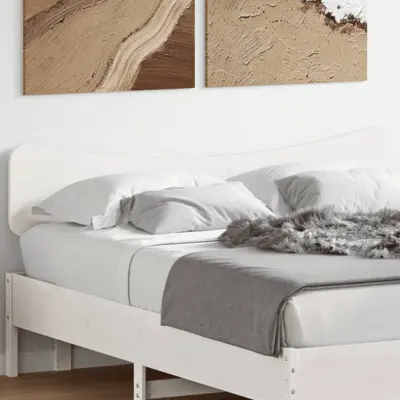 The Living Store Vzglavje bela 160 cm trdna borovina - Vzglavje