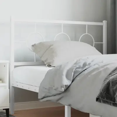 The Living Store Kovinsko vzglavje belo 107 cm - Vzglavje