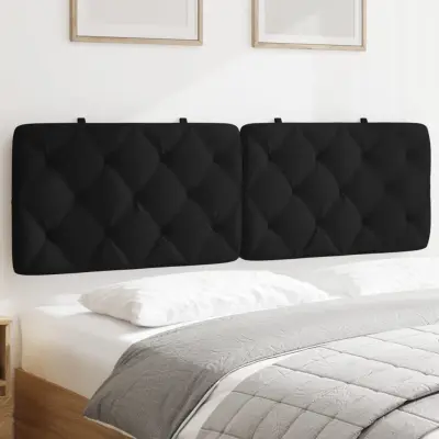 The Living Store Vzglavna stranica črna 160 cm žamet - Vzglavna Stranica
