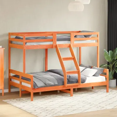 The Living Store Pograd 80×200/120x200 cm voščeno rjava trdna borovina - Pograd