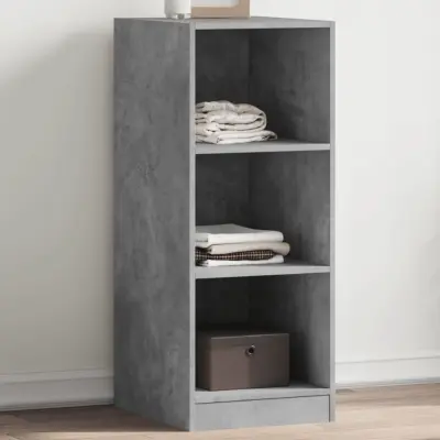 The Living Store Garderobna omara betonsko siva 48x41x102 cm inženirski les - Garderobna Omara