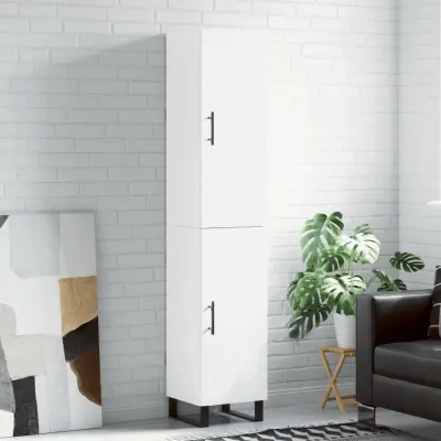 The Living Store Visoka omara bela 34,5x34x180 cm inženirski les - Visoka Omarica