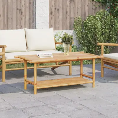 The Living Store Klubska mizica 110x55x45 bambus - Klubska Mizica