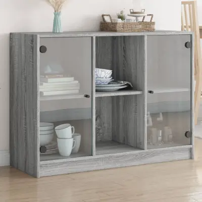 The Living Store Komoda siva sonoma 102x37x75,5 cm inženirski les - Komoda