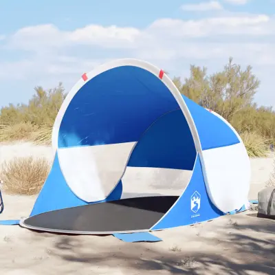 The Living Store Šotor za plažo pop-up azurno moder vodoodporen - Šotor Za Plažo
