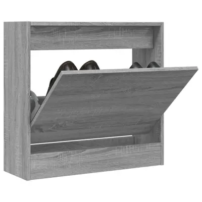 The Living Store Omarica za čevlje siva sonoma 60x21x57 cm inženirski les - Omarica Za Čevlje