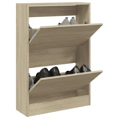 The Living Store Omarica za čevlje sonoma hrast 60x21x87,5 cm inženirski les - Omarica Za Čevlje