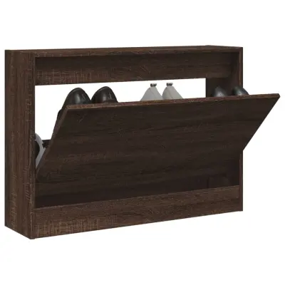 The Living Store Omarica za čevlje rjav hrast 80x21x57 cm inženirski les - Omarica Za Čevlje
