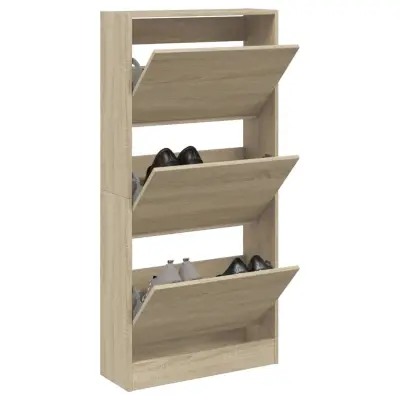 The Living Store Omarica za čevlje sonoma hrast 60x21x125,5 cm inženirski les - Omarica Za Čevlje