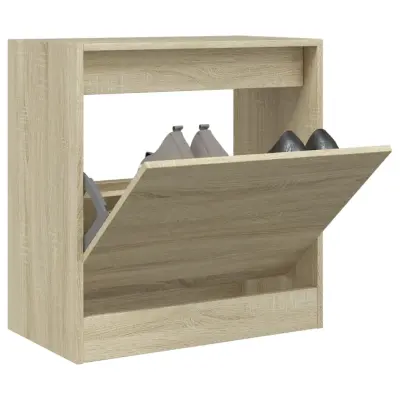 The Living Store Omarica za čevlje sonoma hrast 60x34x63,5 cm inženirski les - Omarica Za Čevlje