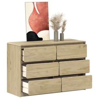 The Living Store Predalnik SAUDA hrast 111x43x73,5 cm trdna borovina - Predalnik