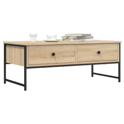 The Living Store Klubska mizica sonoma hrast 101x49x39,5 cm inženirski les - Klubska Mizica