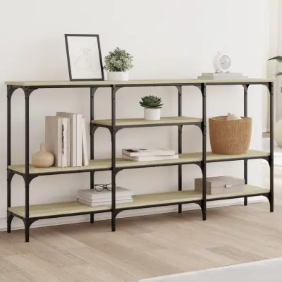 The Living Store Konzolna mizica sonoma hrast 160x29x80 cm inženirski les - Konzolna Mizica