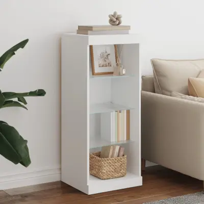 The Living Store Komoda z LED lučkami bela 41x37x100 cm - Komoda