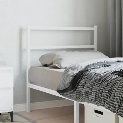 The Living Store Kovinsko vzglavje belo 90 cm - Vzglavje
