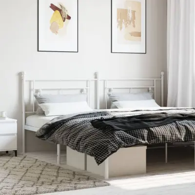 The Living Store Kovinsko vzglavje belo 193 cm - Vzglavje