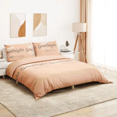 The Living Store Posteljnina roza 200x220 cm bombaž - Komplet Prevlek Za Odejo