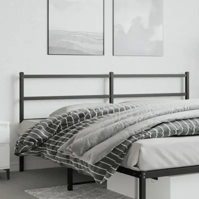 The Living Store Kovinsko posteljno vzglavje črno 193 cm - Vzglavje