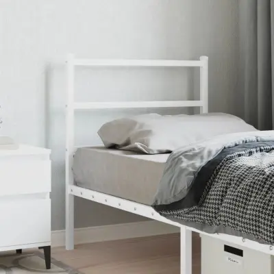 The Living Store Kovinsko vzglavje belo 75 cm - Vzglavje