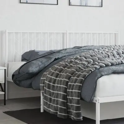 The Living Store Kovinsko vzglavje belo 180 cm - Vzglavje