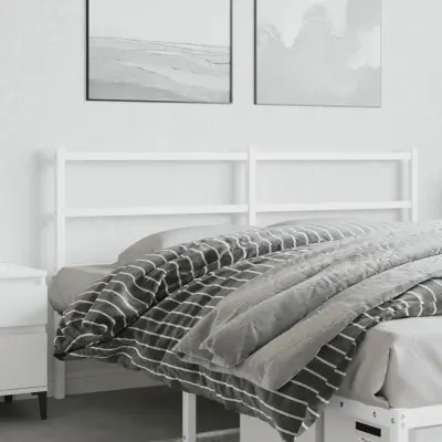 The Living Store Kovinsko vzglavje belo 160 cm - Vzglavje