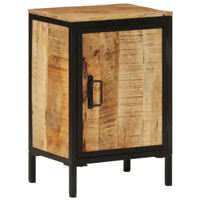 The Living Store Kopalniška omarica 40x30x60 cm trden mangov les in železo - Kopalniška Omarica