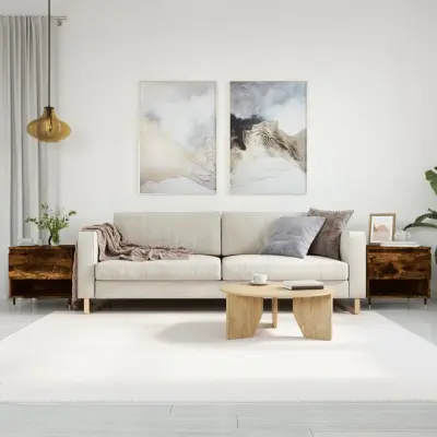 The Living Store Klubska mizica 2 kosa dimljen hrast 50x46x50 cm inženirski les - Klubska Mizica